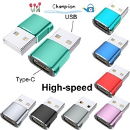 CHAMPIONO Type C USB Male Adapter, Black Metallic colours Type C to USB Adapter, Convenient Aluminiu