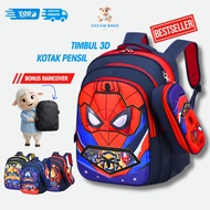 Dream Bags Superhero Character School Bag DB 1651 Elementary School Size Imported Children's Bag