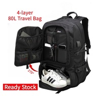 【COD】available 50-80L travel bagpack expandable waterproof hiking Backpack with shoe compartment 15.