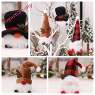 AUGUSTINA Elf Gnome Light, Antlers Dwarf Rudolph Gnome Glowing Doll, Creativity Lattice Hat Snowman 