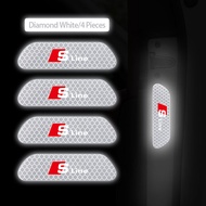 Audi | 4PCS Car Stickers Door Opening Reflective Warning Sticker For Audi A3 8p 8v 8l A4 b8 b7 b6 b9