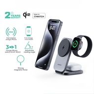 AUKEY LC-MC312 MagFusion Z Qi2 MFW 3-in-1 15W Foldable Magnetic Fast Wireless Charging Station