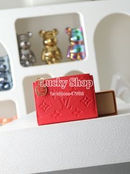 全新🌸Louis Vuitton LV 紅色Empreinte壓紋短款錢包 按扣 卡包
