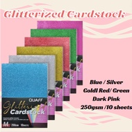 Glitterized Cardstock | Board 250gsm A4 10sheets Assorted Colors