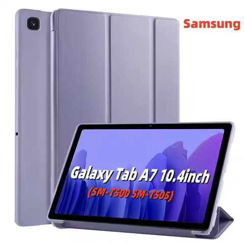 For Galaxy Tab A7 Case T500 TPU Folding Magnetic Stand Soft Silicone Back Tablet Cases for Samsung G
