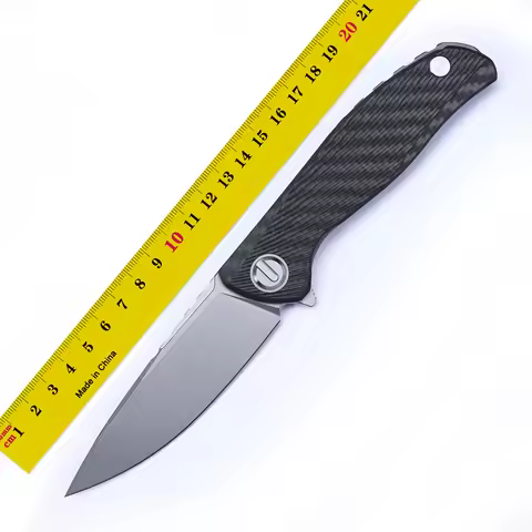 Green Thorn VG10 Blade F95 Hati Titanium +Carbon Fibre Handle Bearing Folding Utility Knife Camping 