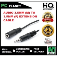HIGH QUALITY AUDIO 3.5MM (M) TO 3.5MM (F) EXTENSION CABLE 1.8M