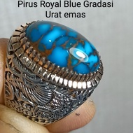 BATU PIRUS GRADASI BLUE SUPER URAT MERAH EMAS HQ