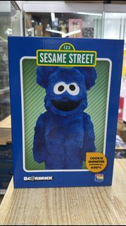 全新 Medicom Toy Bearbrick Be@rbrick 400% Cookie Monster Costume Ver Sesame Street 芝麻街 毛毛 曲奇怪獸