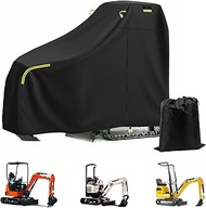 Mini Excavator Cover 210D Oxford Cloth Waterproof Dustproof Full Cover Compatible with E10 K008-3 30