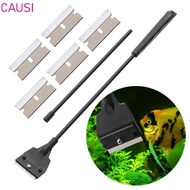 CAUSI Fish Tank Algae Scraper Anti Scratch Window Cleaning Algae Scraper Stainless Steel