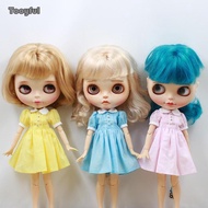 Tooyful 1/6 Doll Clothes Outfit for 12'' Blythe Azone BJD Doll Dress Clothing Yellow