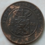 Koin Benggol 1 Cent Nederland Indie 1858 - I