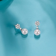 Rio Diamonds Warinel Pearl Diamond Earring 18K White Gold