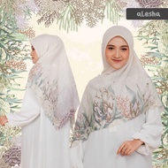AMREENA Hijab Jilbab Jumbo Syari 130x130 Alesha Motif Printing Segi