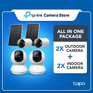 CCTV Bundle Four4 Cameras (2 Indoors C210 + 2 External C410 KIT) Smart Home Safety with Detection AI