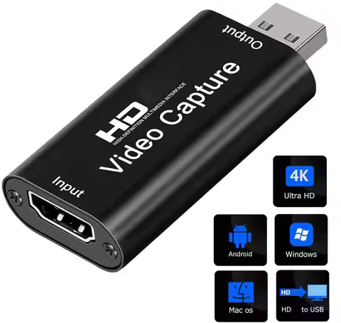 4K HDMI-Compatible Video Capture Card Streaming Board Capture USB 2.0 1080P Card Grabber Recorder Bo
