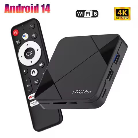 H96 Max RK3518 TV Box Android 14 TV Box 4K HD Smart TV Box 100M LAN Wifi6 BT5.0 Voice Assistant Medi