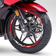 Honda adv 160 rim sticker adv 150 decals front and back wheel rim set