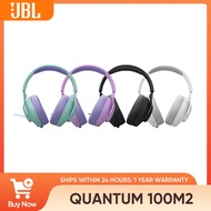JBL Quantum 100M2 Wired Over-Ear Gaming Headset | Omnidirectional Detachable Mic with Mute | Fabric 