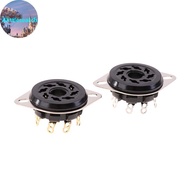 Alittlesearch 1Pc 8Pin Bakelite Tube Soet Base S8WPF Bakelite Gilded For  KT88 6550 6SN7 EL34 Vacuum