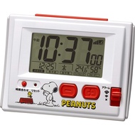 RHYTHM Snoopy Alarm Clock Radio With Temperature / Humidity Meter R126 White 108X81X46mm 8RZ126RH03