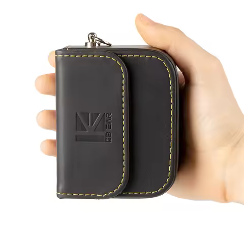 KBEAR BP01 PU bag Large Earbuds Storage Box Cable Organizer Net Pocket Portable cable case for KB02 