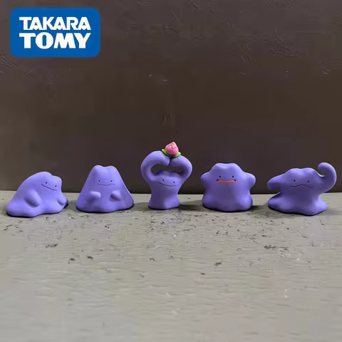 Takara Tomy Pokemon Ditto Gashapon 3D Mini Figurine Cute Expression Collectible Desktop Decoration F