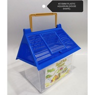 Small Pets Home Plastic Aquarium Fish Tank Tall Roof House 21cm (Random Color)