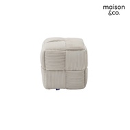 MAISON&CO. MAISON CO. สตูล รุ่น Knitt สีครีม (40x40x41 ซม.)