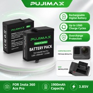 PUJIMAX Battery Pack for Insta360 Ace Pro 1900mAh 3.85V Rechargeable Camera Battery