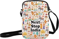 JXGZSO India Travel Gift Next Stop India Makeup Bag Traveler Gift India Trip Cosmetic Bag India Land