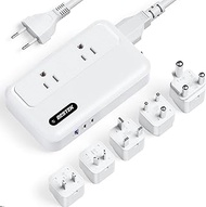 BESTEK 220V to 110V Converter, Universal Travel Adapter with USB-C 35W, US to Europe Power Converter