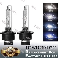 ZR For 2Pcs D2S D2R D4S D2R Xenon 55W Bulbs for Car Headlight HID Bulb with Metal Bracket Protection
