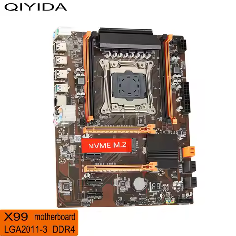 QIYIDA X99 motherboard LGA2011-3 with M.2 NVME slot DDR4 USB3.0 SATA3.0