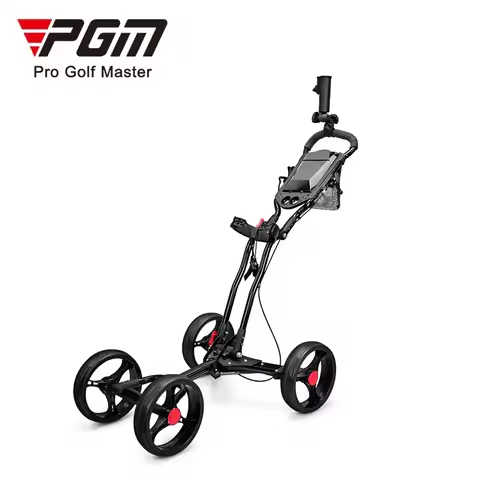 PGM QC005 High Quality Golf Push Trolley 4 Wheel Foldable Golf Trolley