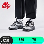 Kappa卡帕老爹鞋男女时尚解构复古跑鞋运动休闲旅游鞋 黑色/银色-990 42