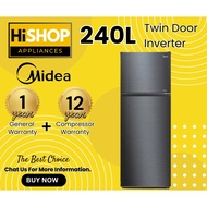 MIDEA 240L 2 Door Inverter, Big Cooling Zone Fridge