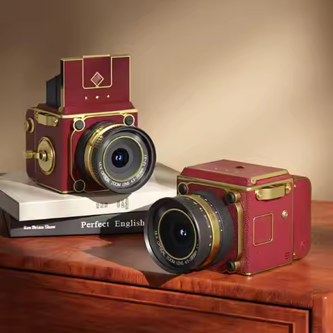 Portable Vintage CCD Camera Retro Twin Reverse Simulation Student Atmosphere Decorative Digital Mini