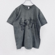 古著STANDARD AMERICAN VERTIGO 短袖印花T卹，灰色，M碼