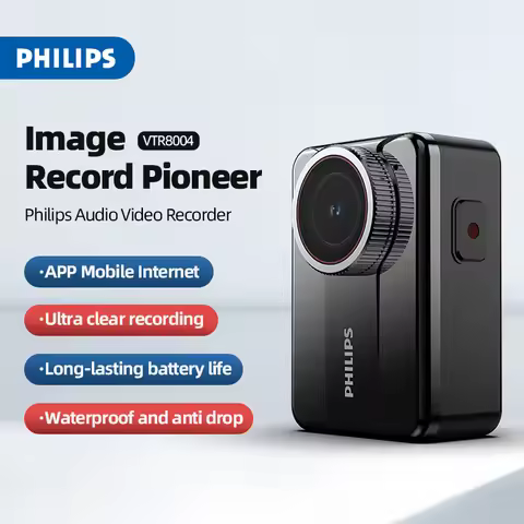 Philips 100% Original PHILIPS VTR8004 Digital Voice Recorder Body Worn Camera 1.5 Inch Screen WDR Wi