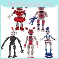 5pcs FNAF Five Nights At Freddy's Baby Ballora Funtime Freddy Ennard Foxy Action Figures Light Up Ga
