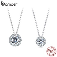 Bamoer 925 Sterling Sliver Necklace Shining Moissanite Jewelry Gifts for Women