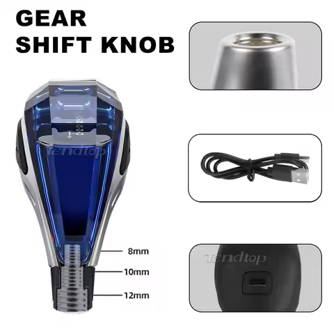 5/6/PRDN Car Universal Crystal Handle LED Gear Shift Knob For Toyota for Hyundai for Mazda for Ford 
