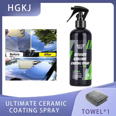 Nano Ceramic Car Coating Paint Care HGKJ S6 Polish Wax Hydrophobic Coating Waterproof Spray Car Deta