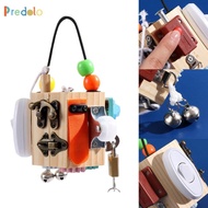 predolo Wooden Baby Activity Cube Activity Cube Toys Busy Board Sensory Toy Montessori Toy for Toddl