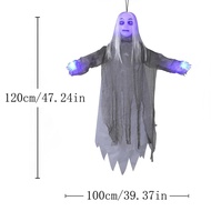 cod Halloween Animatronic Hanging Decoration Animated Talking Scary Clown  Electric Ghost Glowing Sk