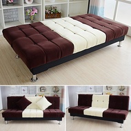 Simple Foldable Sofa Bed Small Apartment Multi-Functional Living Room Rental Fabric Sofa Three-Person Bean Bag Sofa Dual-Use