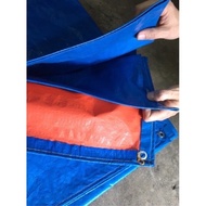 blue sakolin/ blue sack trapal : 8ft x6ft, 8ft x9ft, 8ft x12ft, 8ft x15ft, 8ft x18ft, with eyelets, 