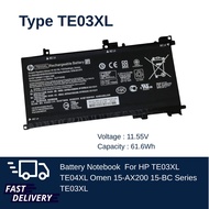 แบตเตอรี่ HP TE03XL Omen HP Omen 15-AX200 HP OMEN 15-ax040tx 15-ax201tx 15-ax202tx 15-ax002tx 15-ax0